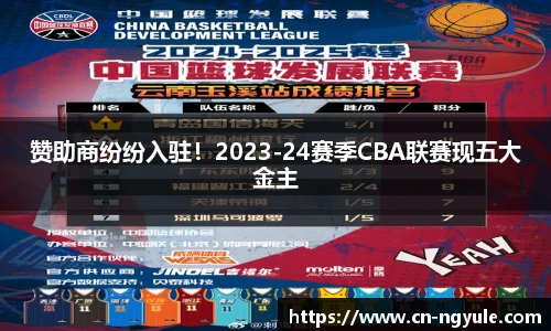 赞助商纷纷入驻！2023-24赛季CBA联赛现五大金主